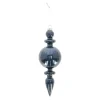 Kerstballen|Kerstdecoratie>Hanger glas pegel 21 cm blauw
