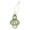 Kerstdecoratie|Kerstballen>Hanger glas pegel 7 cm groen