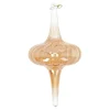 Kerstdecoratie|Kerstballen>Hanger glas pegel 16 cm koper