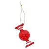 Kerstballen|Kerstdecoratie>Hanger glas snoep rood