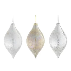 Mica Decorations Kerstballen|Kerstdecoratie>Hanger glas zilver goud 13cm