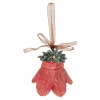 Kerstdecoratie|Kerstballen>Hanger handschoen rood 9 cm
