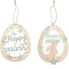 Natural Collections Pasen>Hanger happy easter hout 19cm