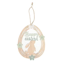 Natural Collections Pasen>Hanger happy easter hout 19cm