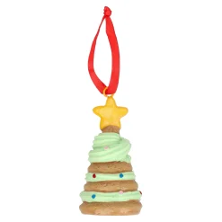 Kerstdecoratie|Kerstballen>Hanger kerstboom koek 9 cm