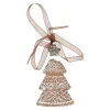 Kerstballen|Kerstdecoratie>Hanger kerstboom ster grijs gingerbread 9 cm