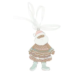 Kerstdecoratie|Kerstballen>Hanger kerstman gingerbread 9 cm