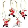 Boltze home Kerstballen|Kerstdecoratie>Hanger Kerstman Levy 6cm