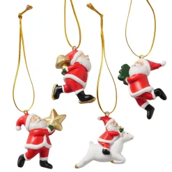 Boltze home Kerstballen|Kerstdecoratie>Hanger Kerstman Levy 6cm