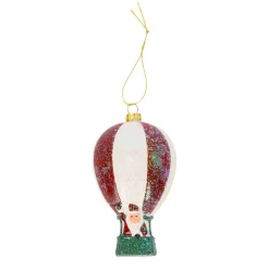 Kerstballen|Kerstdecoratie>Hanger kerstman luchtballon 7 x 12 cm