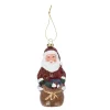 Kerstdecoratie|Kerstballen>Hanger kerstman met zak 6 x 12 cm