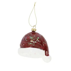 Kerstdecoratie|Kerstballen>Hanger kerstmuts 9 cm