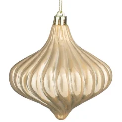 Mica Decorations Kerstdecoratie|Kerstballen>Hanger ornament beige 9 x 10 cm