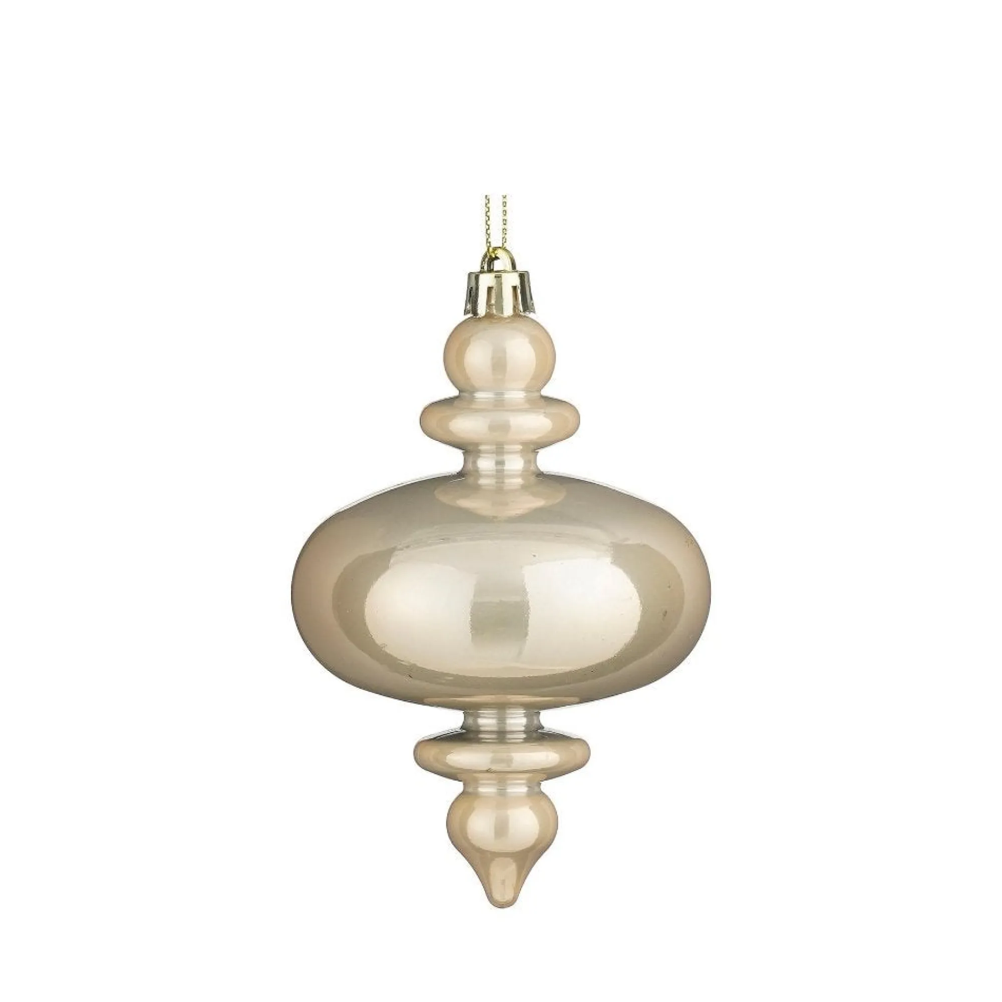 Kerstdecoratie|Kerstballen>Hanger ornament beige 15 x 8 cm