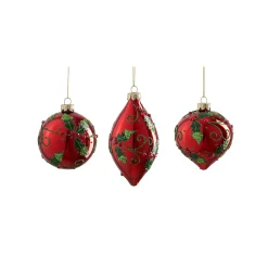 Mica Decorations Kerstdecoratie|Kerstballen>Hanger ornament rood 8 cm