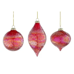 Mica Decorations Kerstballen|Kerstdecoratie>Hanger ornament rood 8cm