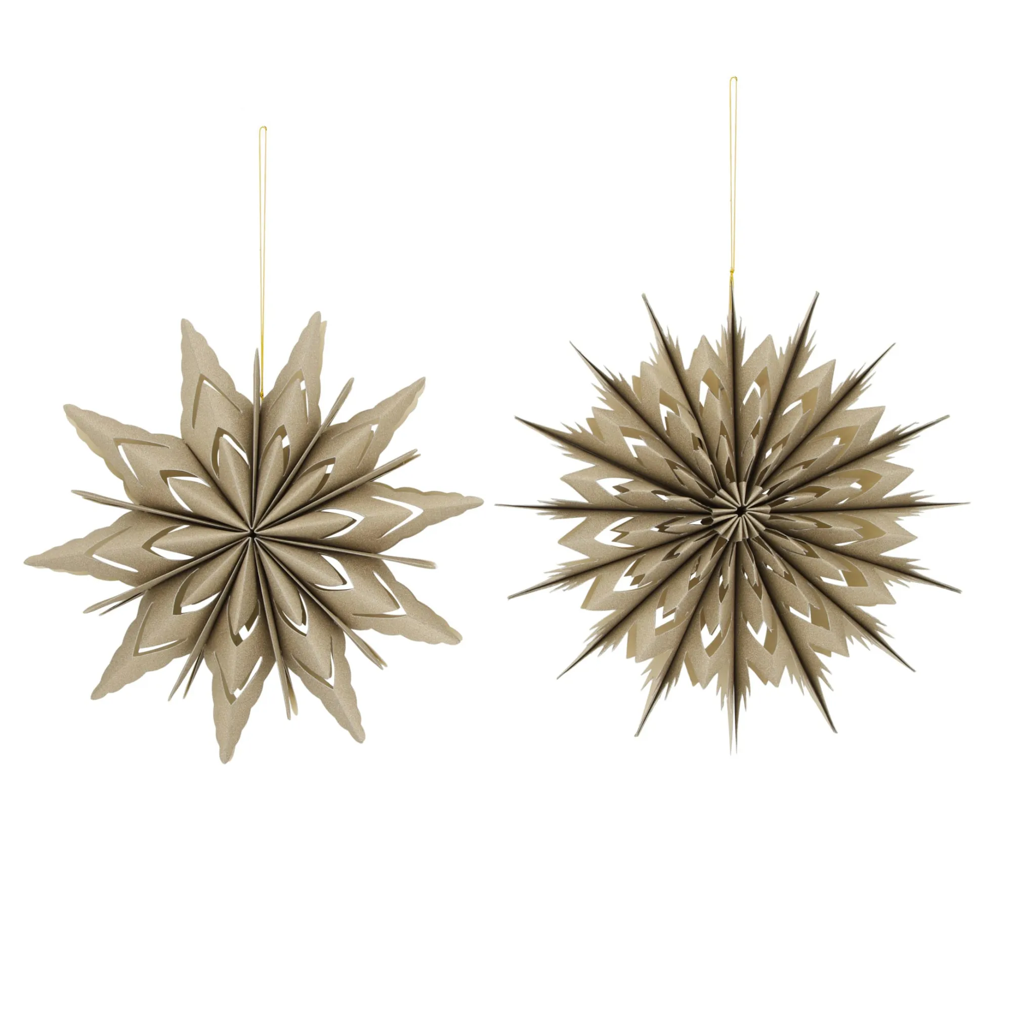 Kerstdecoratie|Kerstballen>Hanger papier champagne 15cm