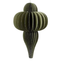 Decoris Kerstdecoratie|Kerstballen>Hanger papier pegel groen 15 cm