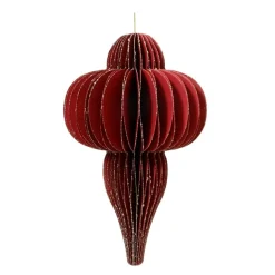 Decoris Kerstdecoratie|Kerstballen>Hanger papier pegel rood 40 cm