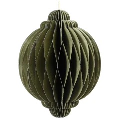Decoris Kerstdecoratie|Kerstballen>Hanger papier pegel ui groen 40 cm