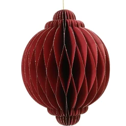 Decoris Kerstdecoratie|Kerstballen>Hanger papier pegel ui rood 40 cm