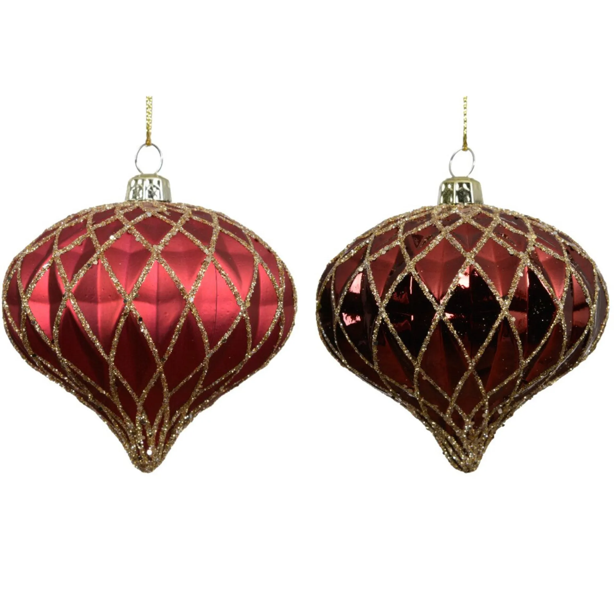 Decoris Kerstballen|Kerstdecoratie>Hanger pegel 8 cm rood