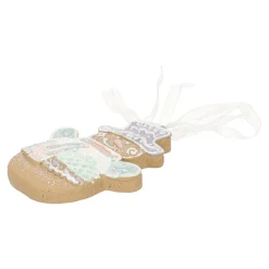 Kerstdecoratie|Kerstballen>Hanger sneeuwman gingerbread 9 cm