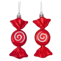 Boltze home Kerstdecoratie|Kerstballen>Hanger snoep Goody rood 11x4cm 2st