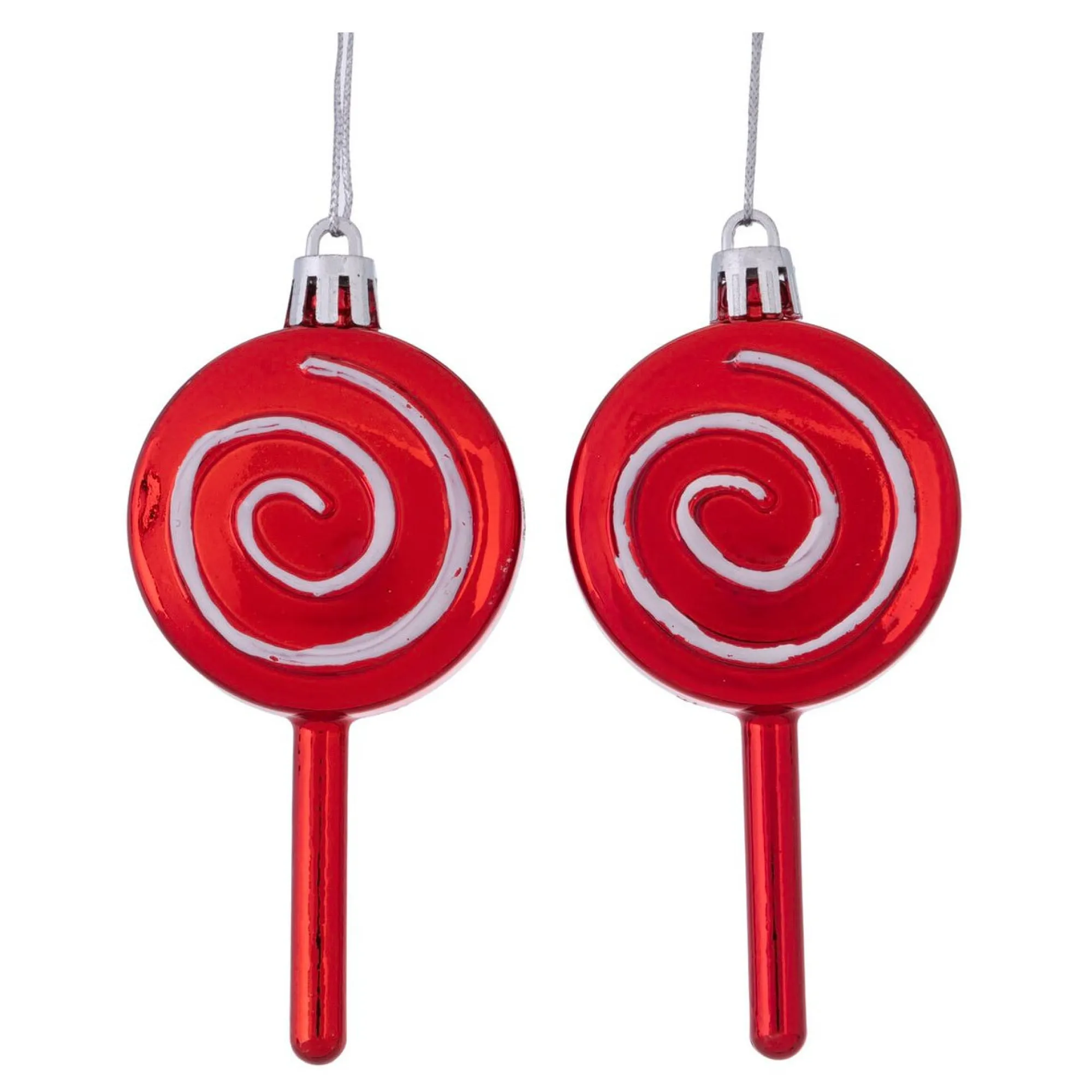 Boltze home Kerstballen|Kerstdecoratie>Hanger snoeplolly Goody rood 10cm 2st