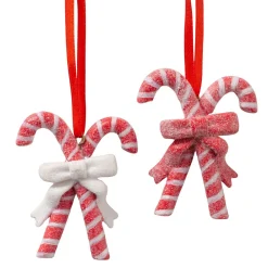 Boltze home Kerstballen|Kerstdecoratie>Hanger snoepstok Lecca 5x6cm