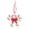Kerstdecoratie|Kerstballen>Hanger snoepstok strik 10 x 10 cm