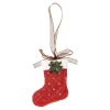 Kerstdecoratie|Kerstballen>Hanger sok rood 9 cm