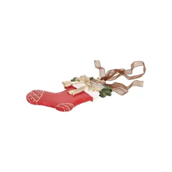 Kerstdecoratie|Kerstballen>Hanger sok strik goud 11 cm