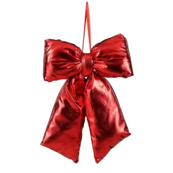 Mica Decorations Kerstdecoratie|Kerstballen>Hanger strik rood 19x16x3cm