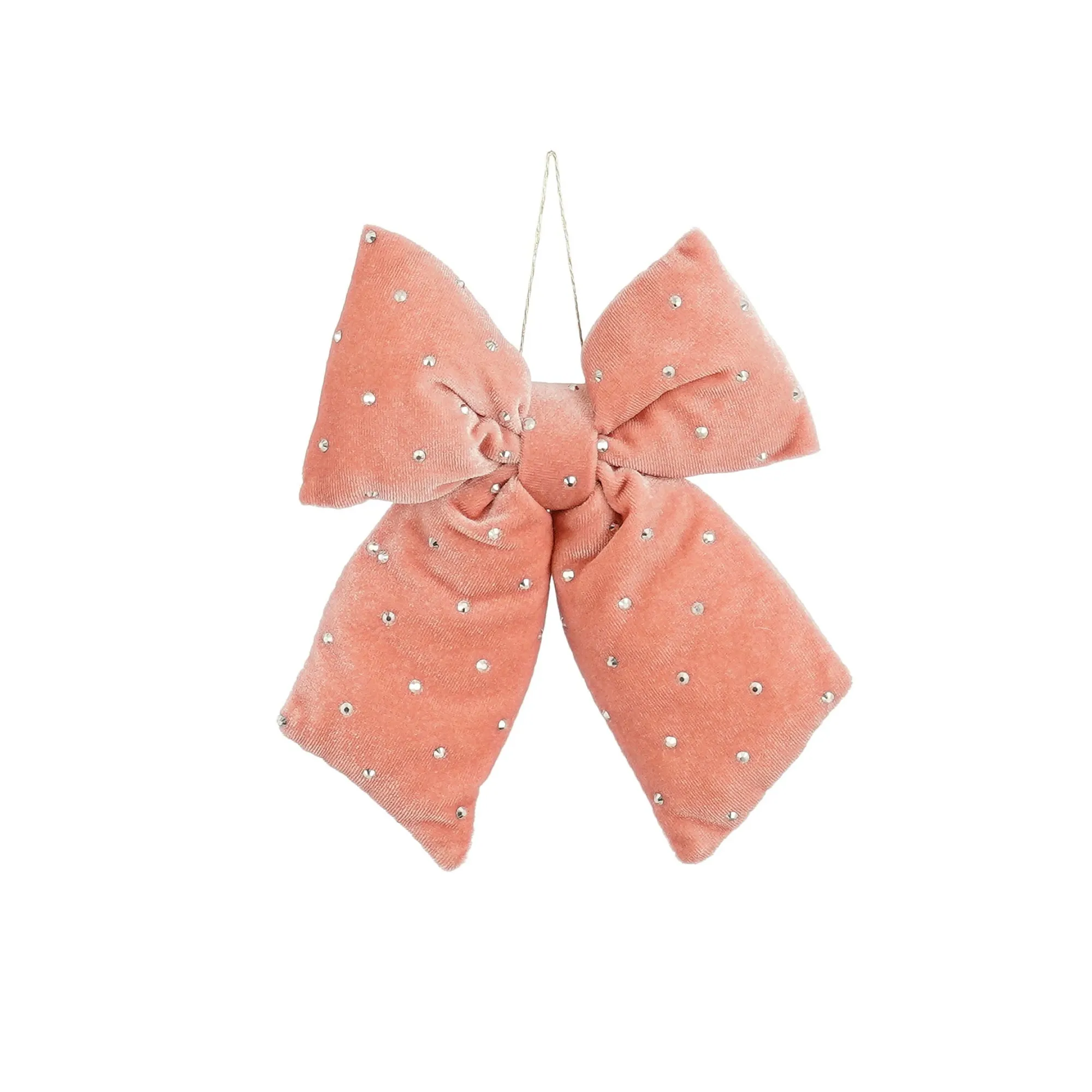 Mica Decorations Kerstballen|Kerstdecoratie>Hanger strik roze 15 x 17 cm