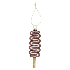 Kerstdecoratie|Kerstballen>Hanger suikerspin chocolade 12 cm