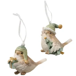 Boltze home Kerstdecoratie|Kerstballen>Hanger vogel Manu 7cm