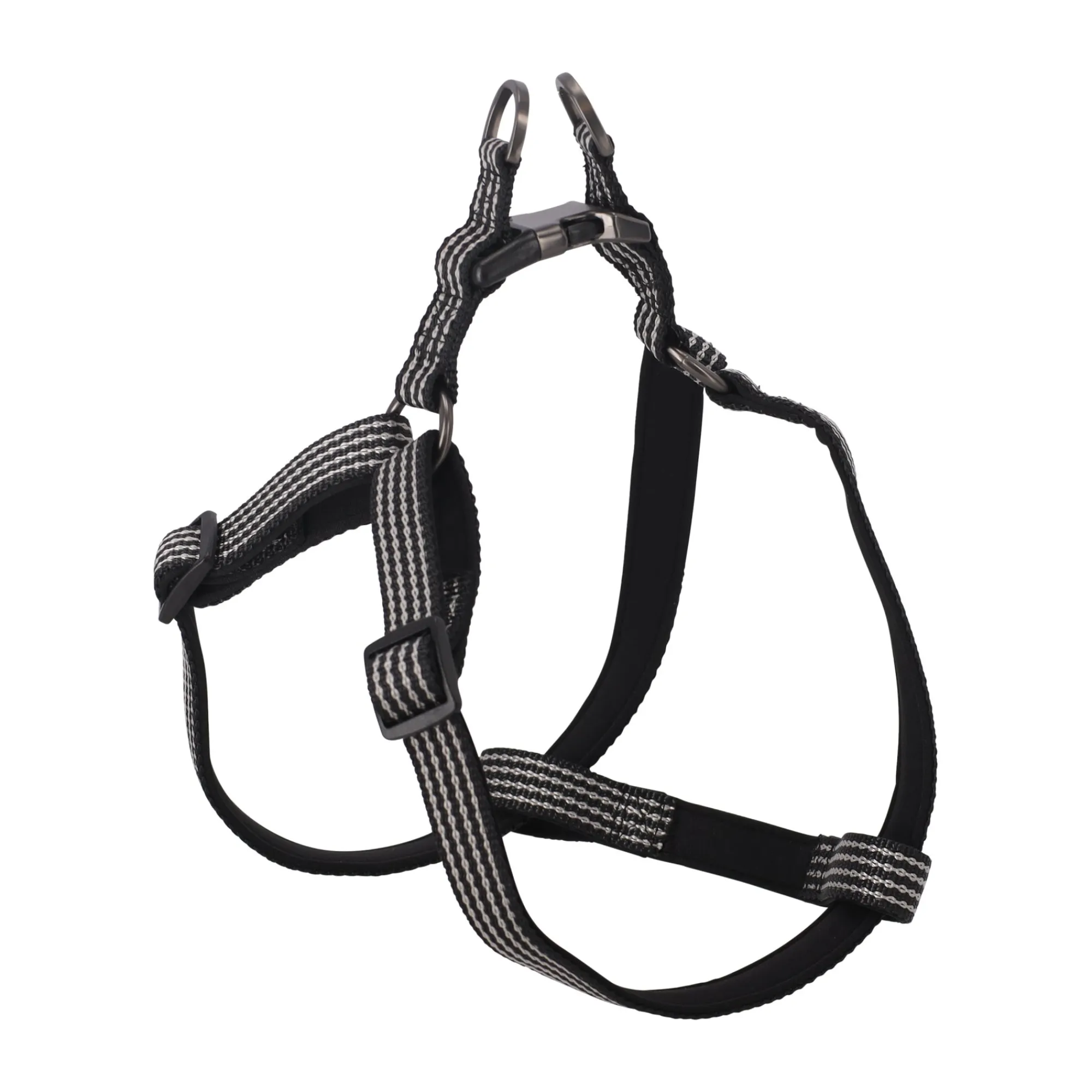 Flamingo Hondentuig>Harnas Step&go Jannu zwart L 40-70cm