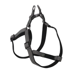 Flamingo Hondentuig>Harnas Step&go Jannu zwart M 35-60cm