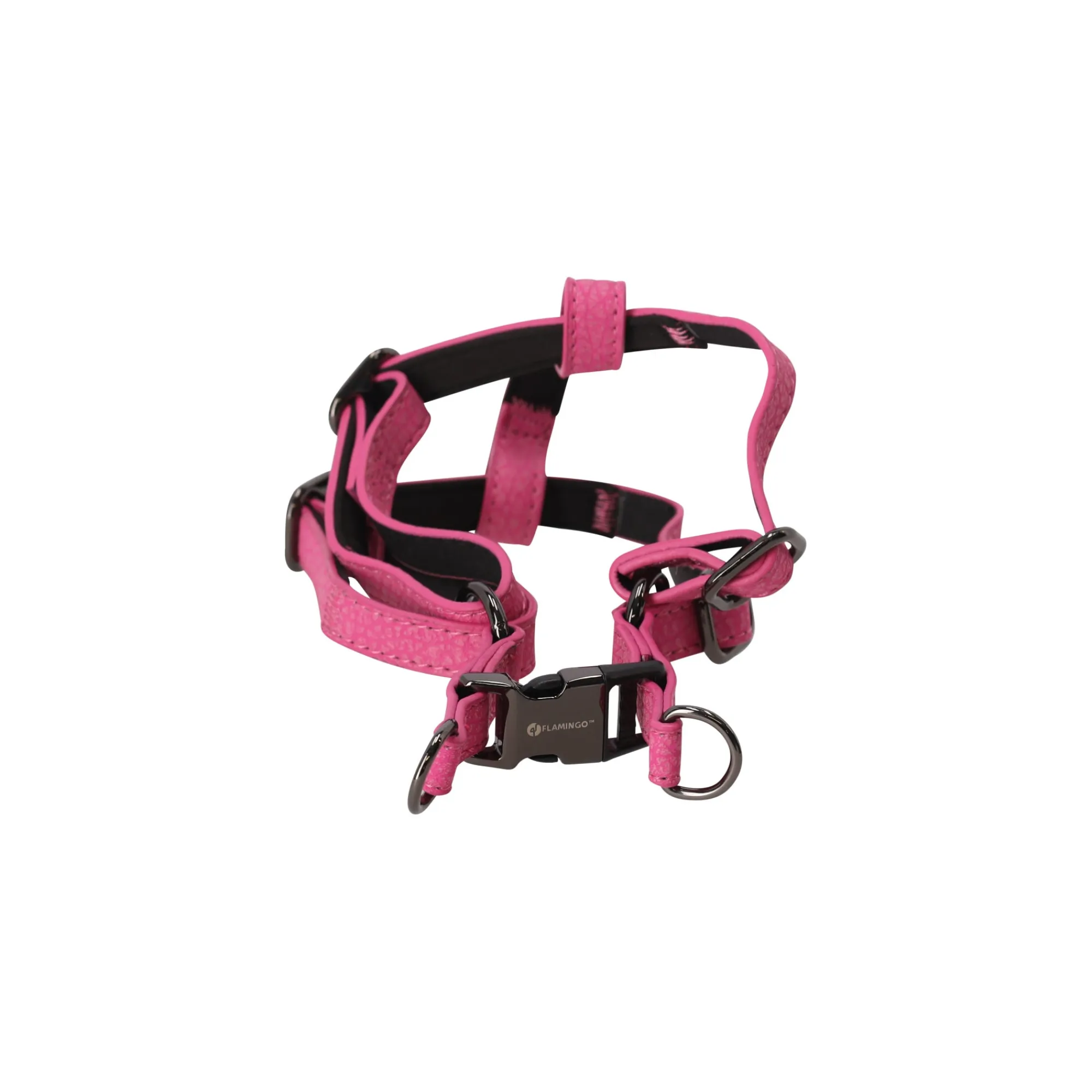 Flamingo Hondentuig>Harnas Step&go Leza roze M 45-65cm