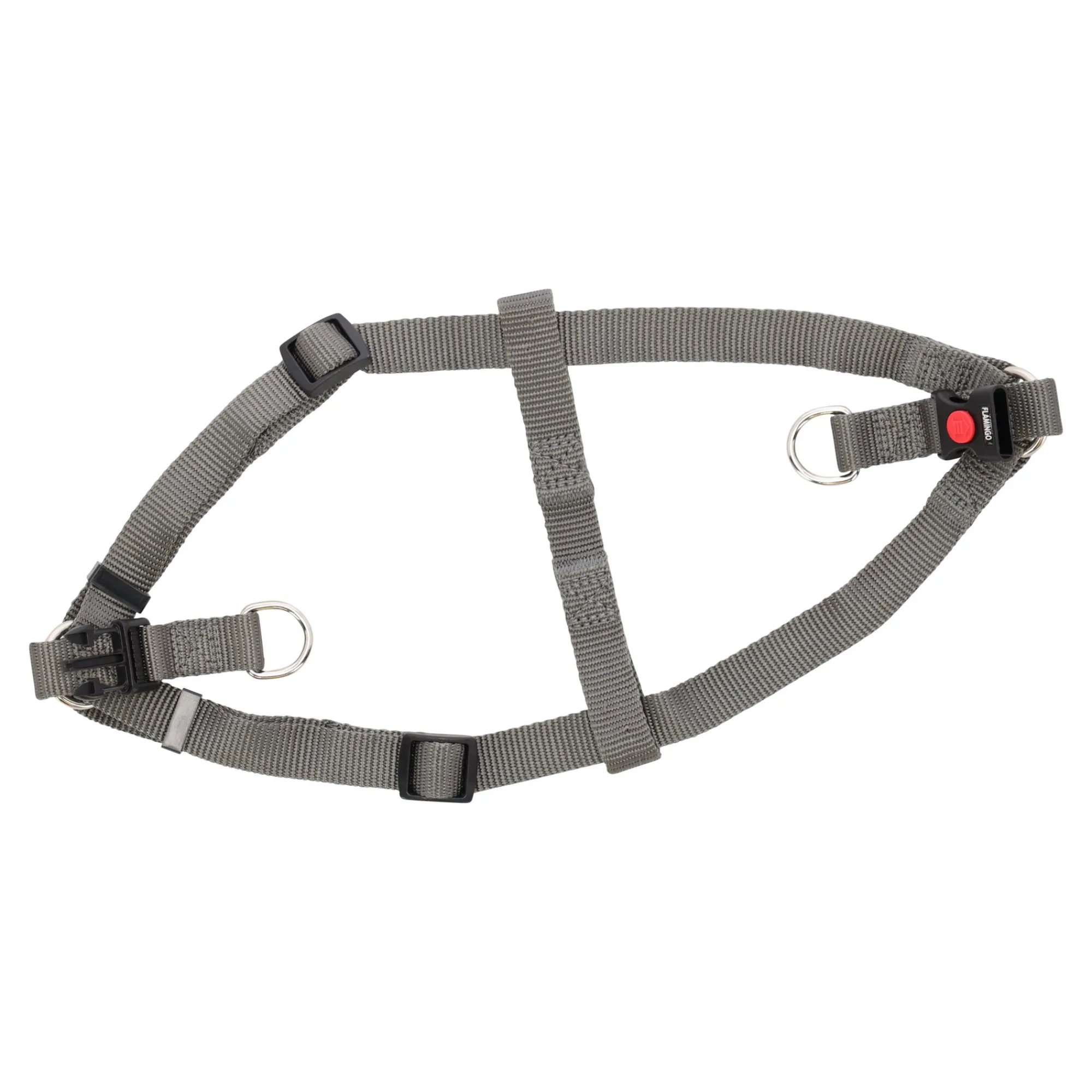 Friendly Pet Hondentuig>Harnas Step&go Ziggi donkergrijs XS 10mm 20-35cm FP