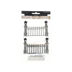 O'malley Kerstdorp>Hekwerk met lantaarns