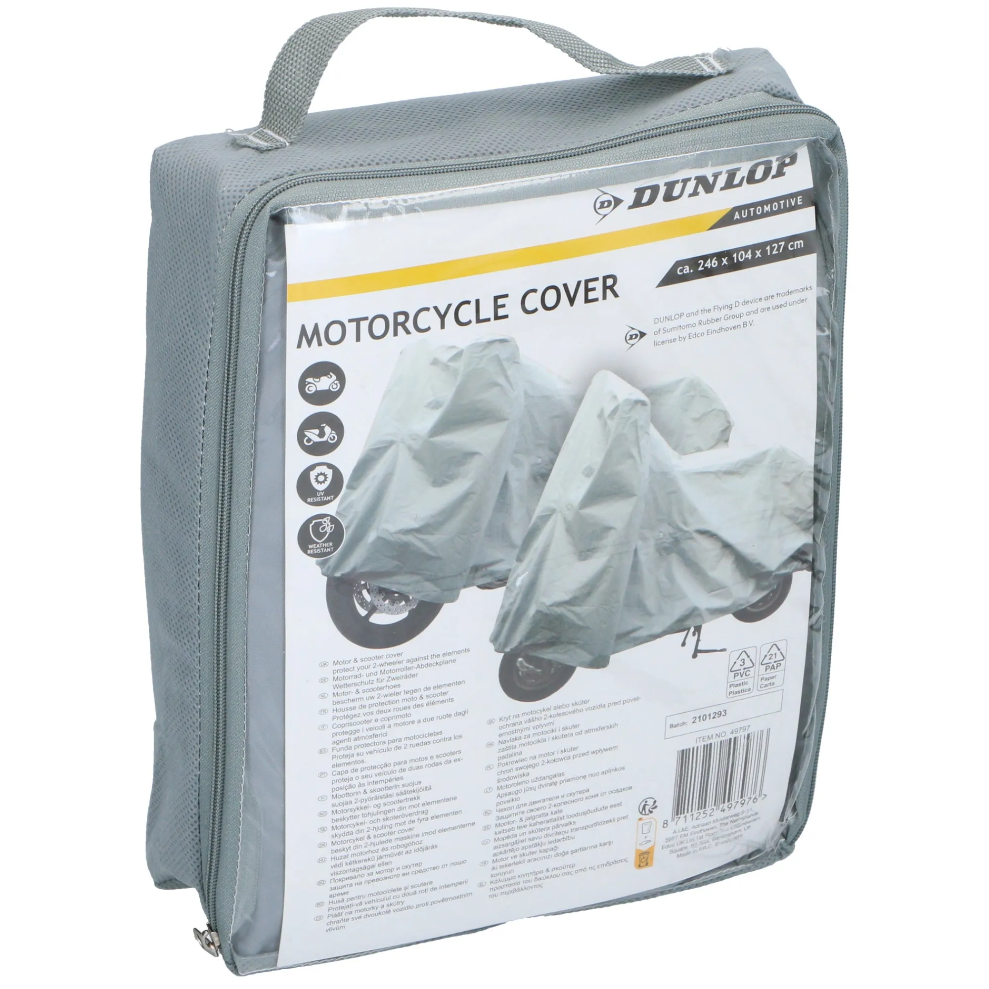 Dunlop Fietsspullen>Hoes motor/scooter 246x104x127cm