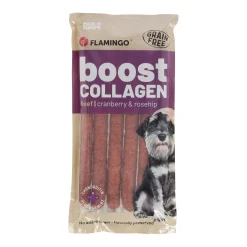 Flamingo Hondensnacks>Hondensnack boost worst rund+collageen 600g