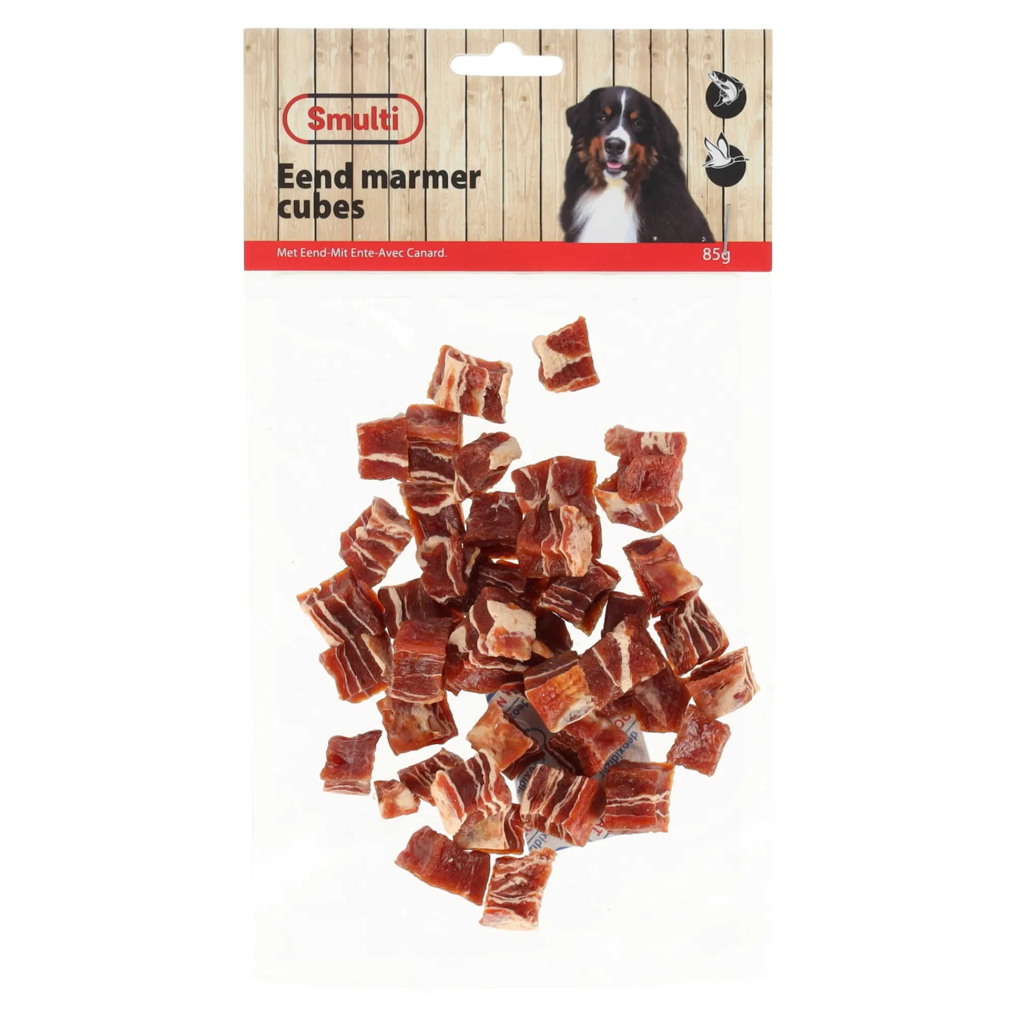 Smulti Hondensnacks>Hondensnack eend marmer cubes 85 g