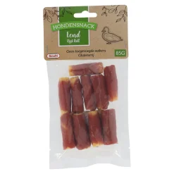 Smulti Hondensnacks>Hondensnack eend+rijst roll 85g