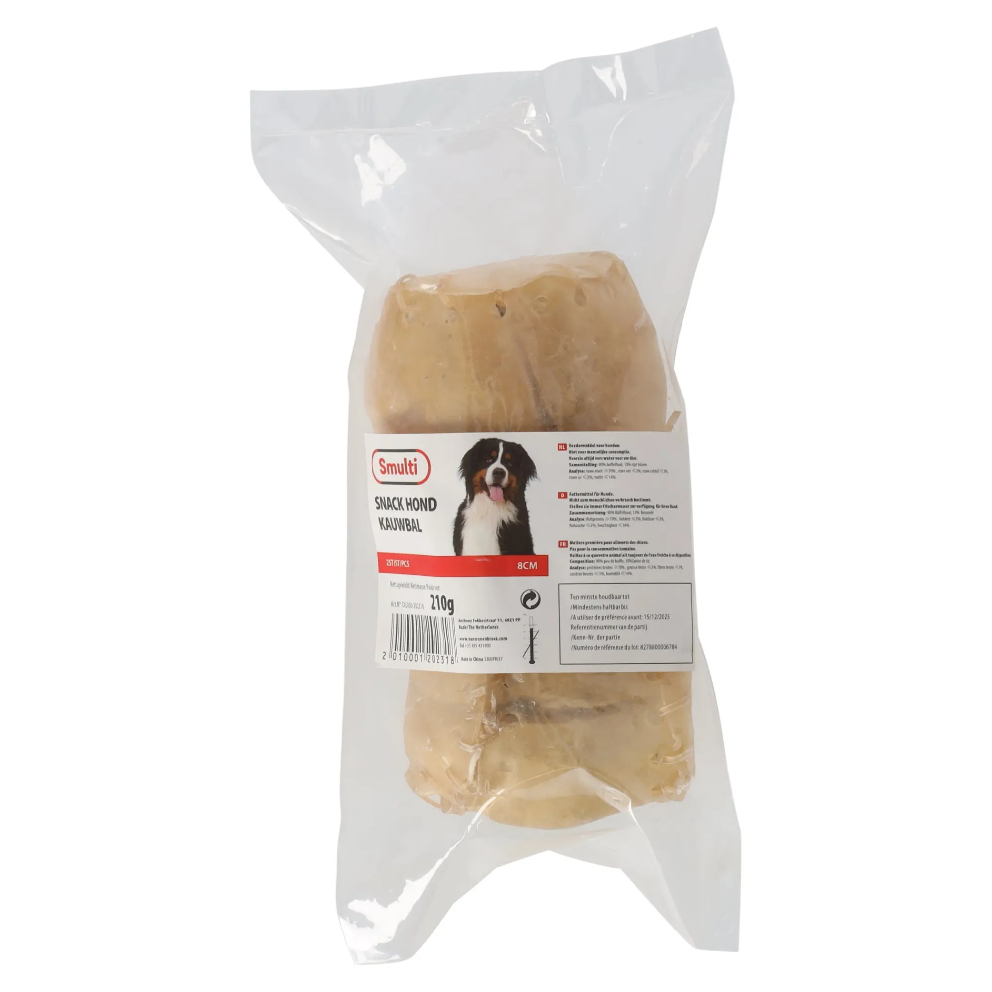 Smulti Hondensnacks>Hondensnack kauwbal 8cm 2st