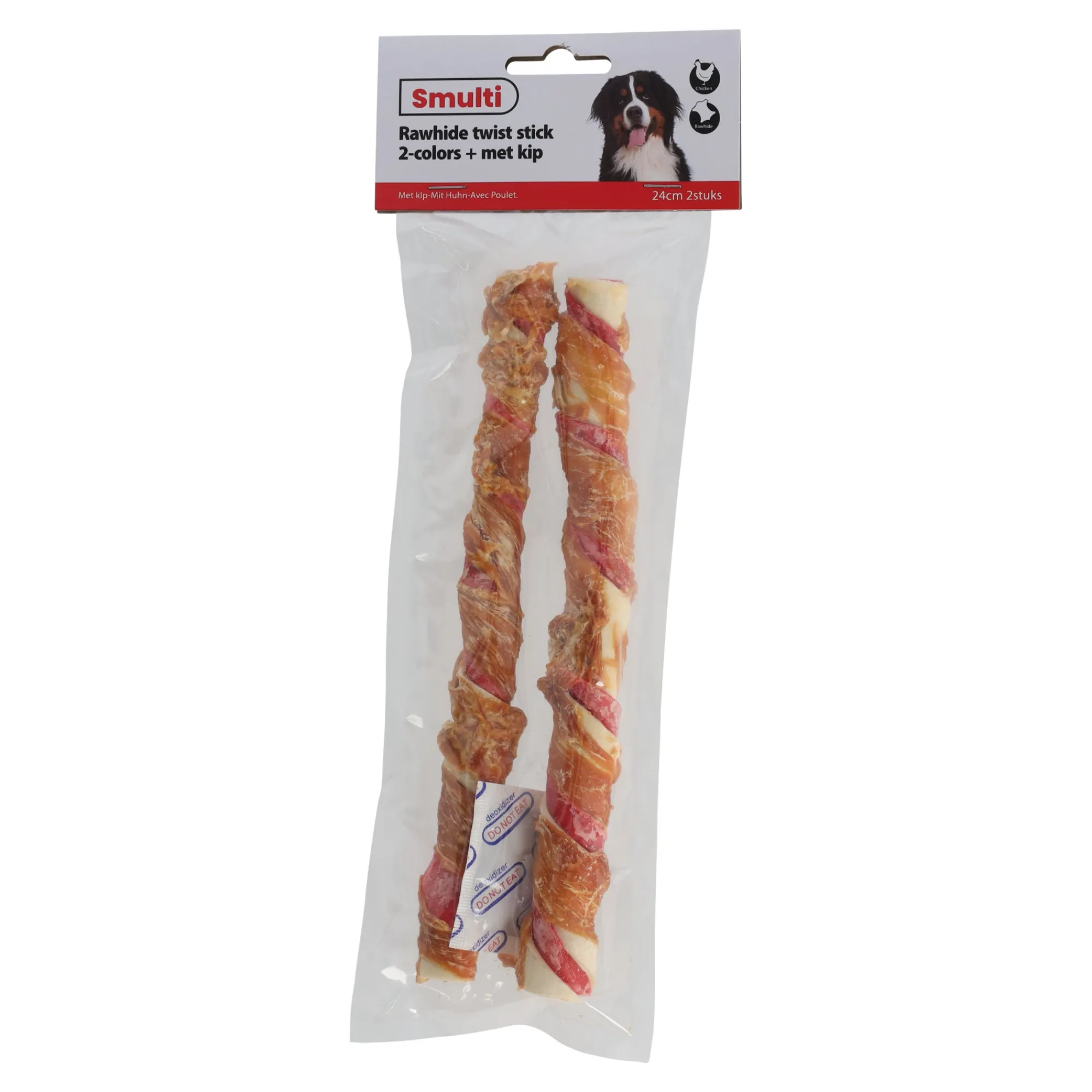 Smulti Hondensnacks>Hondensnack kip stick 24cm duo 2st