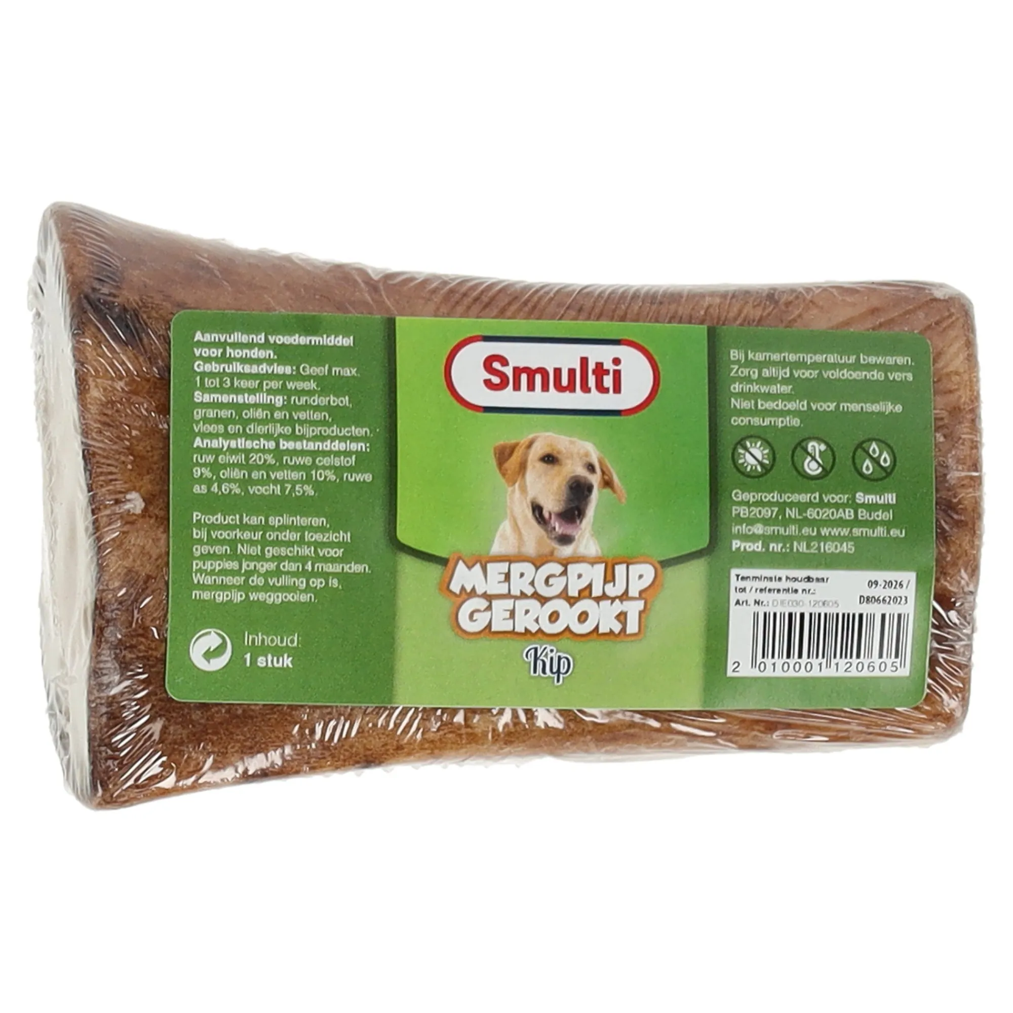 Smulti Hondensnacks>Hondensnack mergpijp gerookt kip