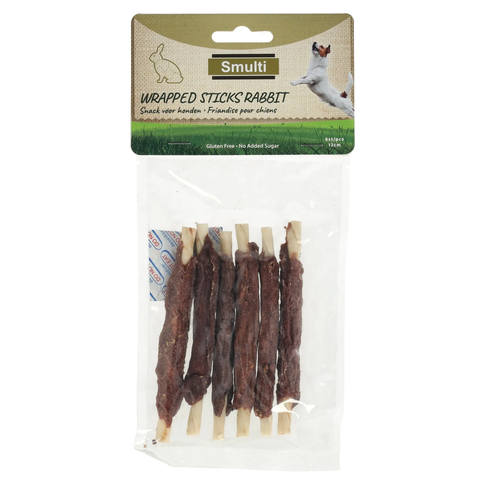 Smulti Hondensnacks>Hondensnack r'hide stick konijn 12cm 6st